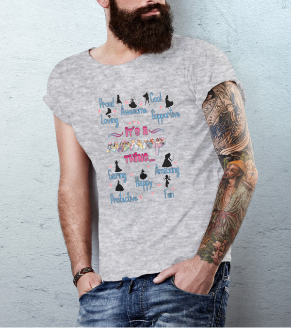 Proud Loving Awesome Cool Supportive It's A Mommy Thing Caring Amazing Protective Happy Fun T-Shirt