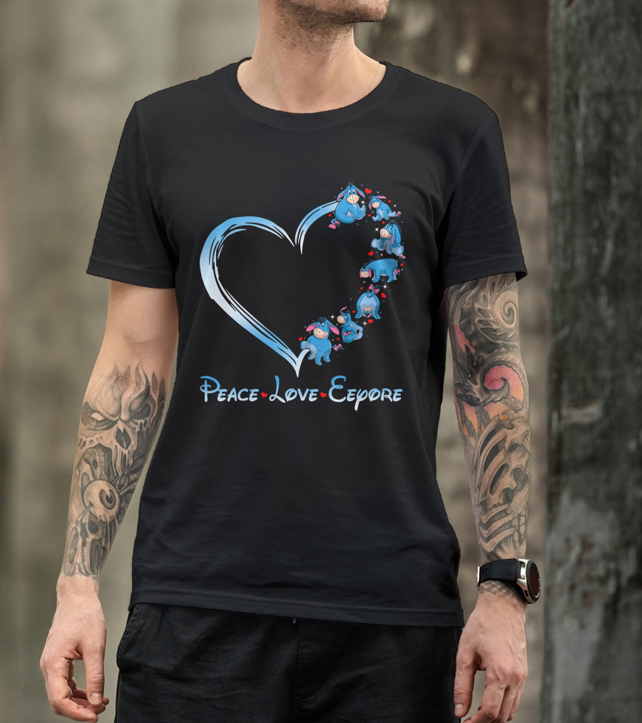 Peace Love Eeyore Heart T-Shirt