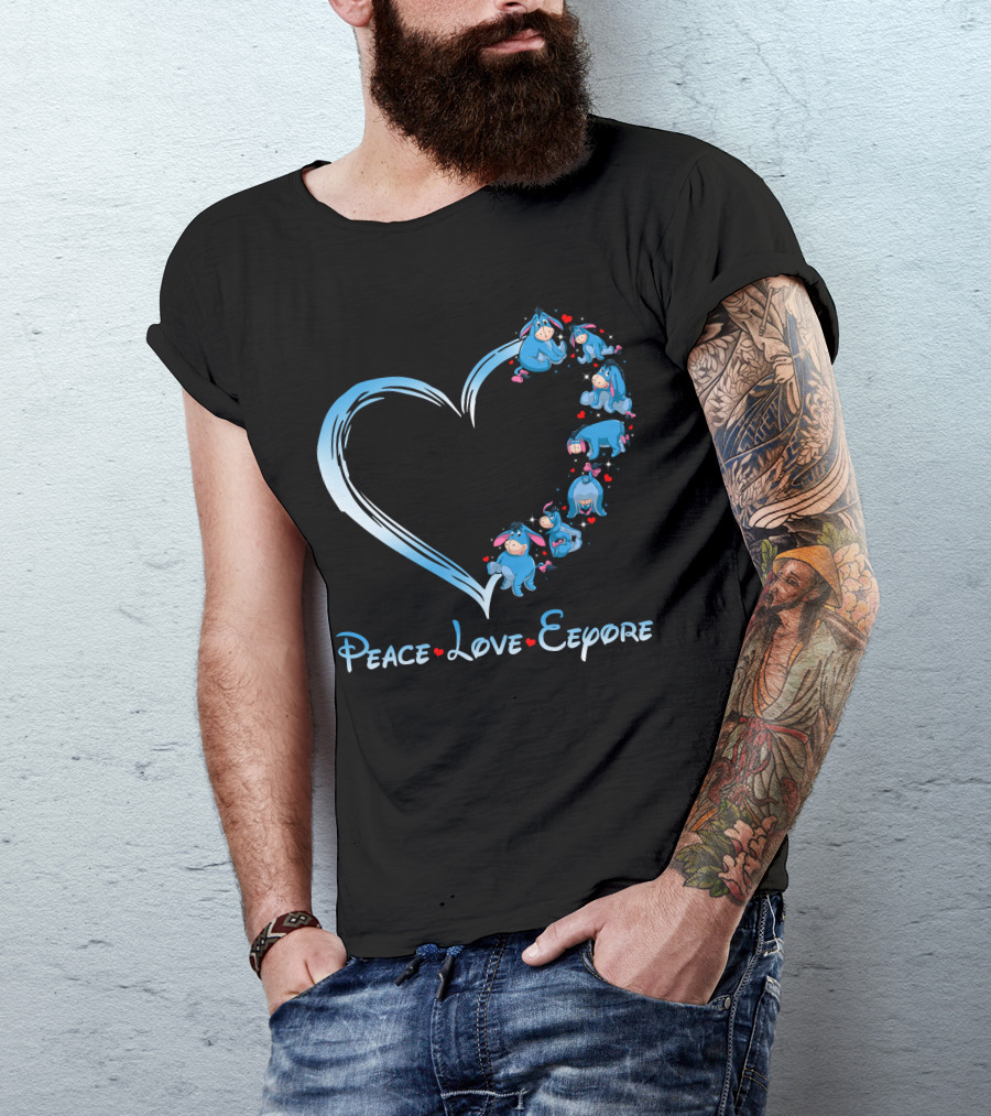 Peace Love Eeyore Heart T-Shirt