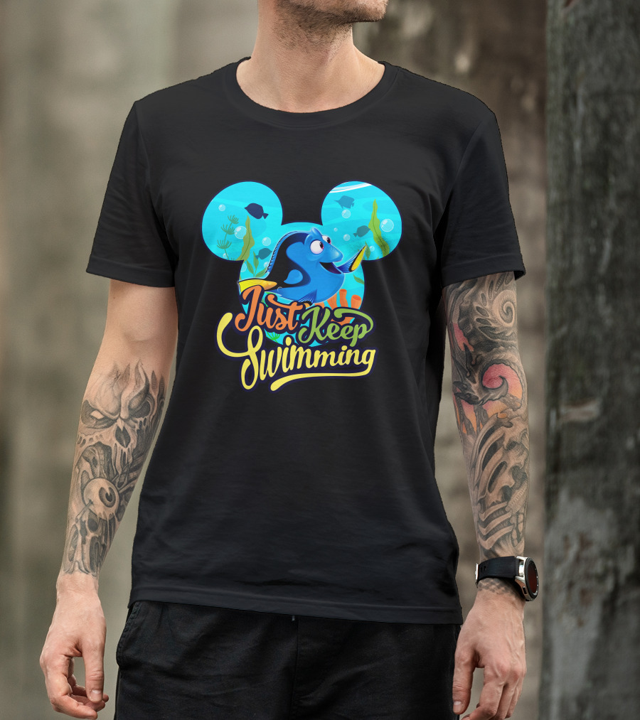 Just Keep Swimming Mickey Mouse Ears Dory T-Shirt