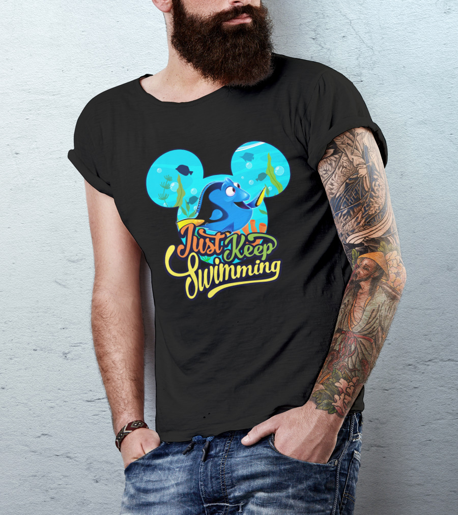Just Keep Swimming Mickey Mouse Ears Dory T-Shirt