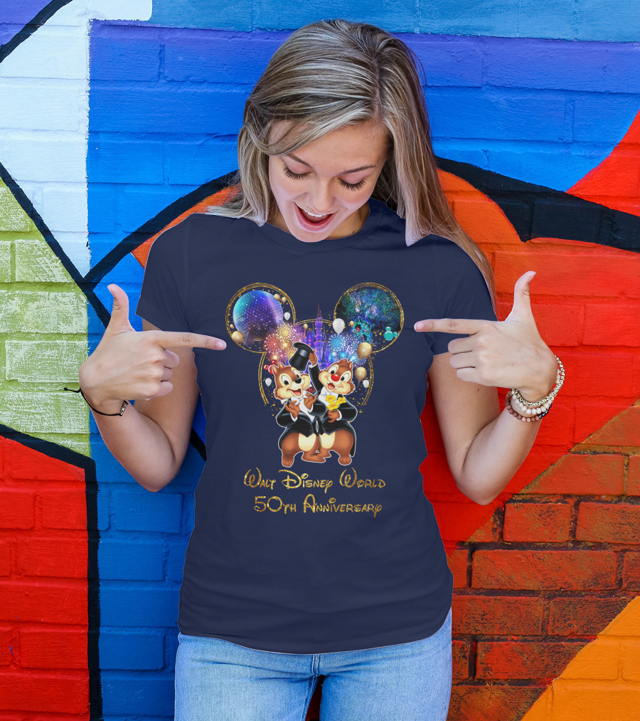 Walt Disney World 50th Anniversary Chip And Dale T-Shirt