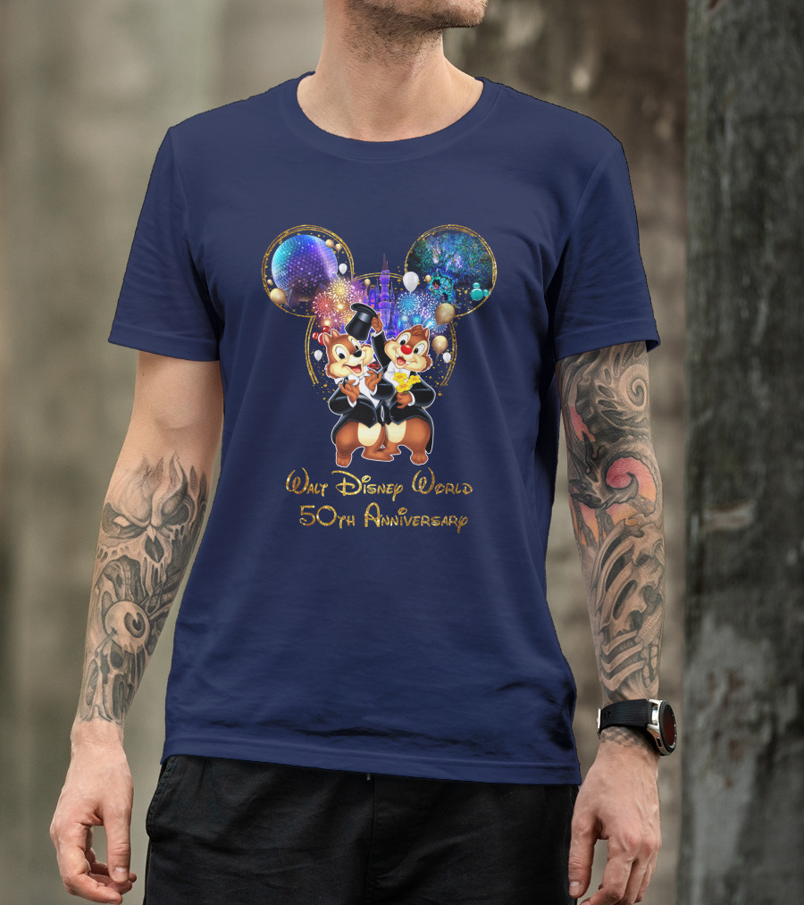 Walt Disney World 50th Anniversary Chip And Dale T-Shirt