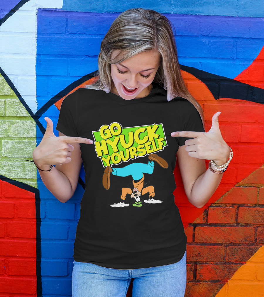 Go Hyuk Yourself Goofy Headstand Cartoon T-Shirt
