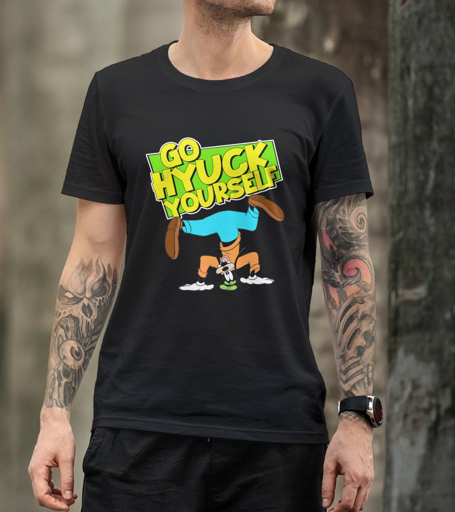 Go Hyuk Yourself Goofy Headstand Cartoon T-Shirt