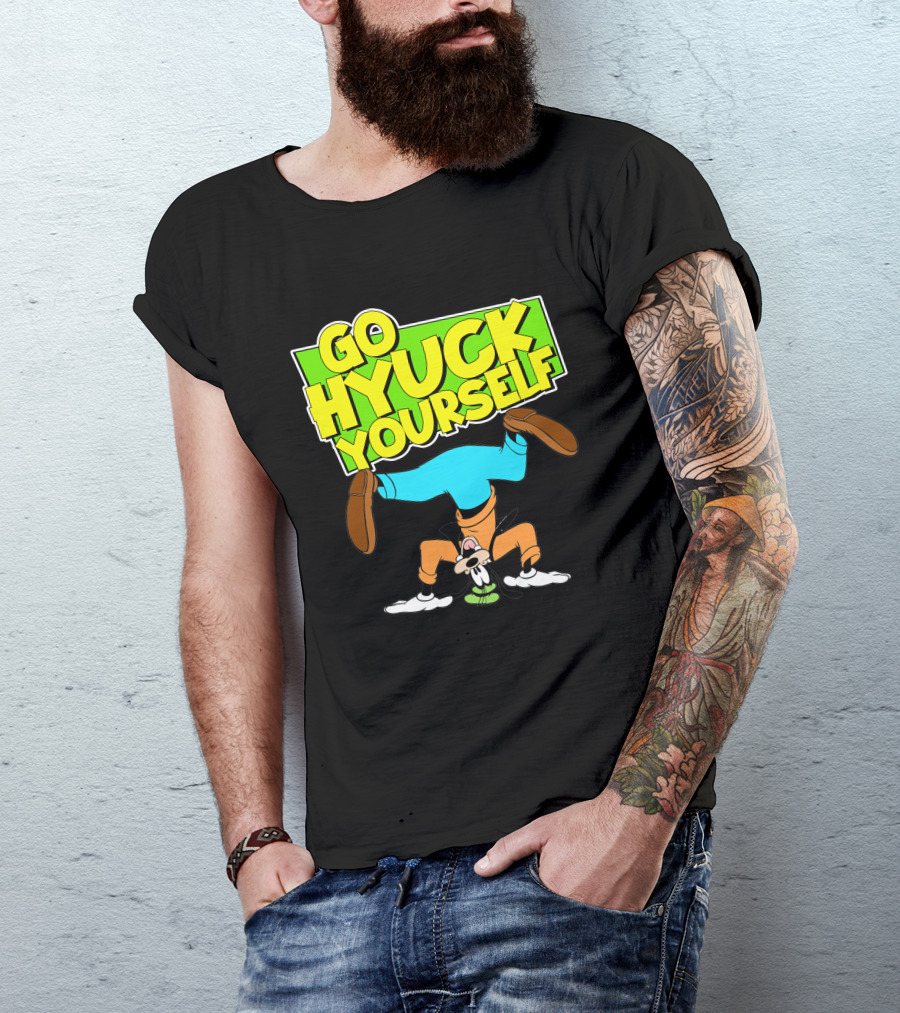 Go Hyuk Yourself Goofy Headstand Cartoon T-Shirt