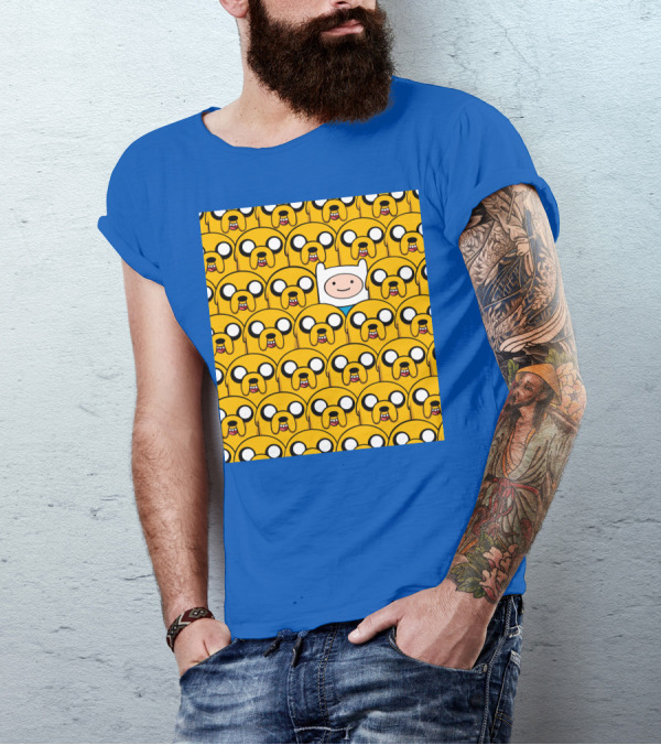 Finnthehuman Surrounded By Jake Faces T-Shirt