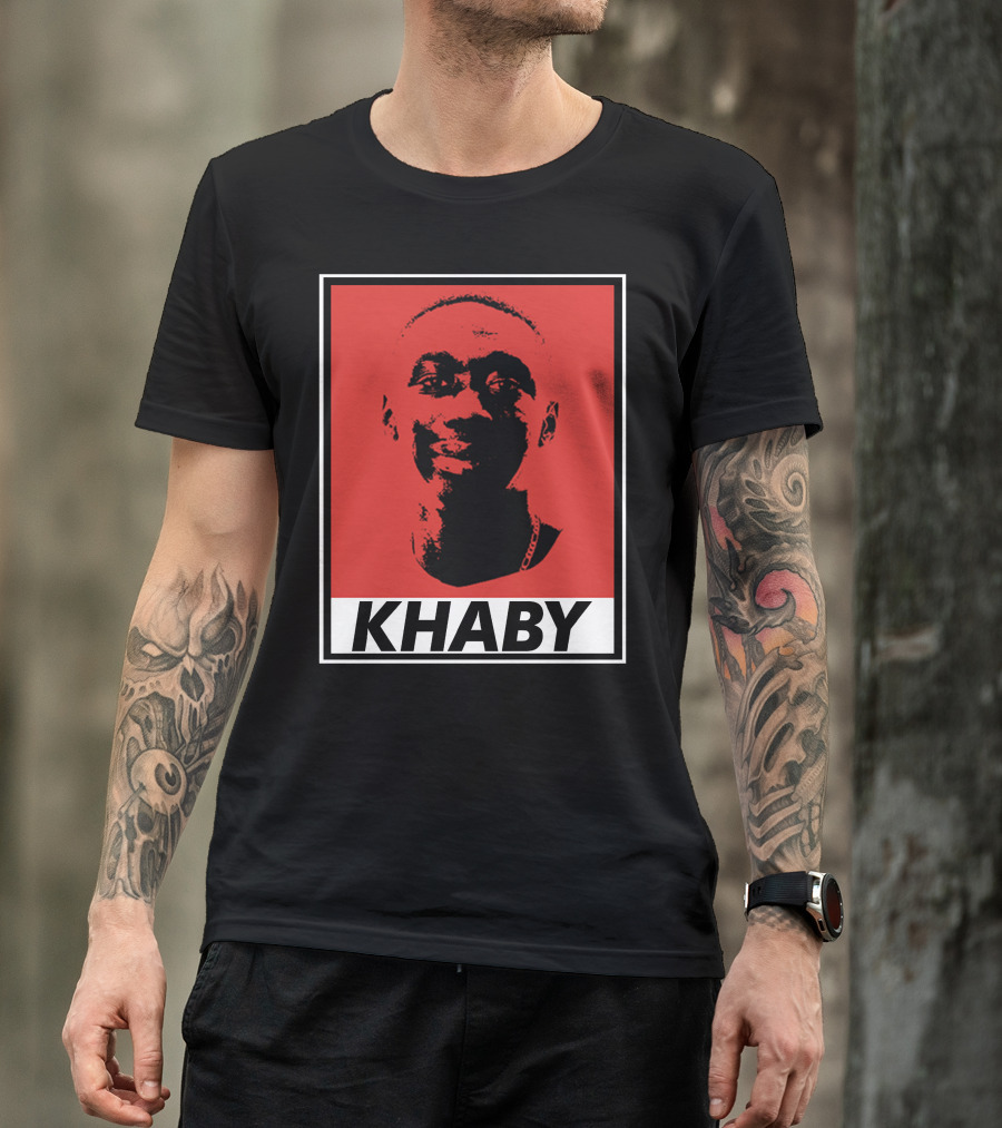 Khaby Lame Bold Graphic Red And Black T-Shirt