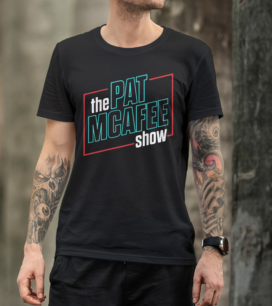 The Pat McAfee Show Bold Outline Text T-Shirt