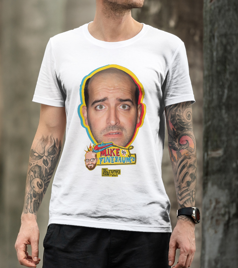 Mike Finebaum's Funny Cartoon Style Portrait Paul Finebaum Show T-Shirt