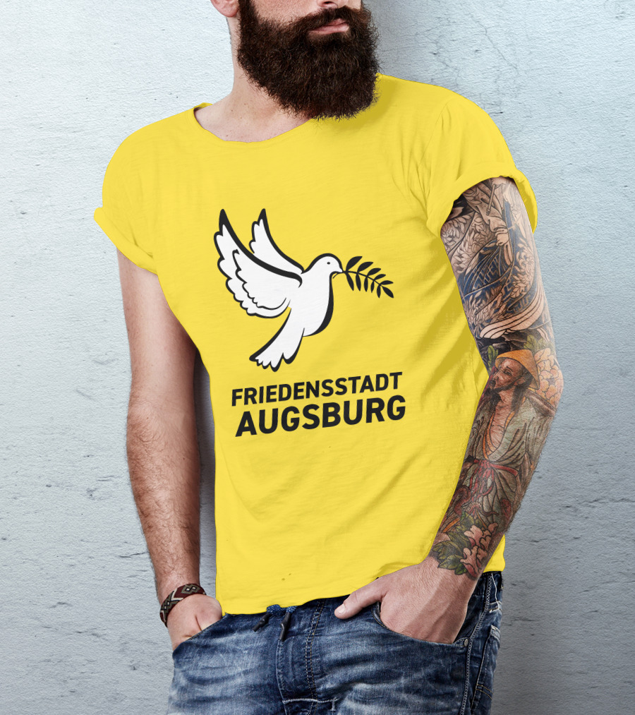 Friedensstadt Augsburg Peace Dove With Olive Branch T-Shirt
