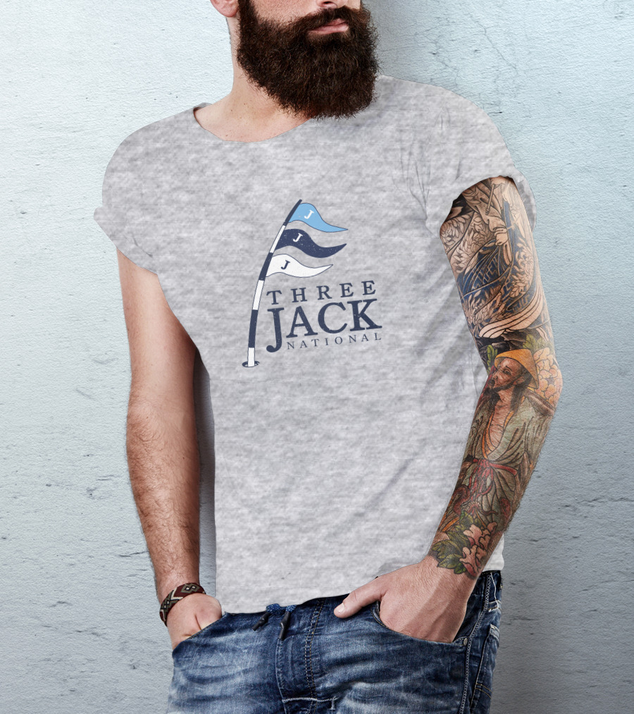 Three Jack National Golf Flag Icons T-Shirt