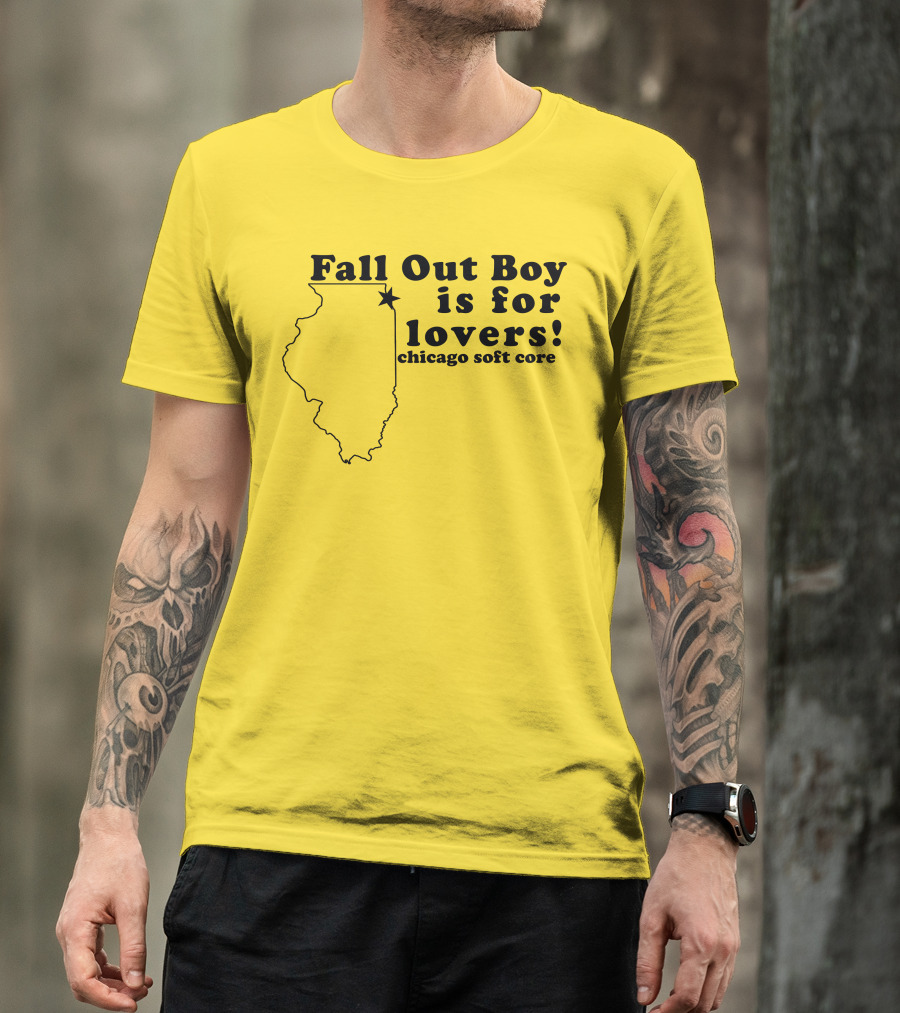 Fall Out Boy Is For Lovers Chicago Soft Core Illinois Map T-Shirt