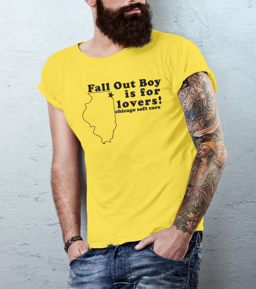 Fall Out Boy Is For Lovers Chicago Soft Core Illinois Map T-Shirt