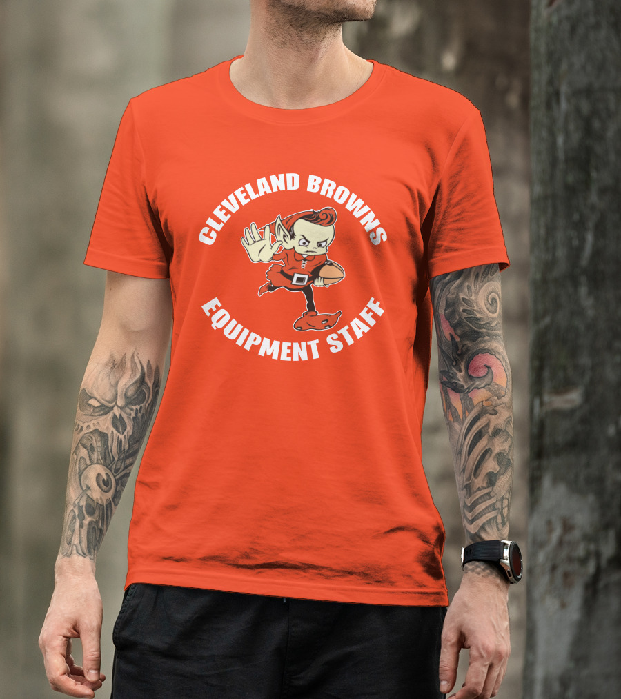 Cleveland Browns Equipment Staff Brownie Mascot T-Shirt