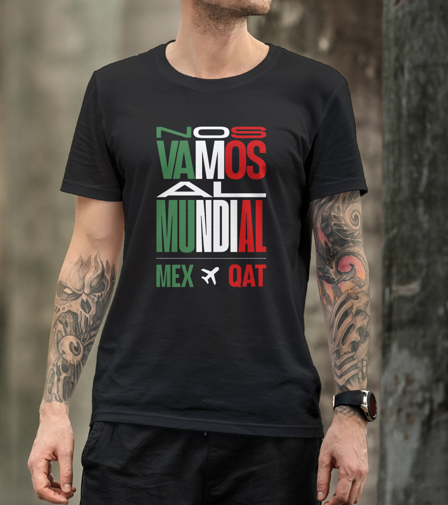 Nos Vamos Al Mundial Mex Qat Airplane T-Shirt