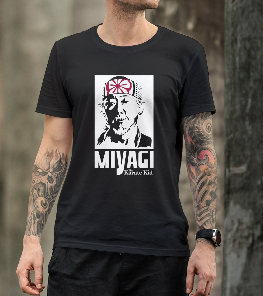 Miyagi The Karate Kid Headband Stencil T-Shirt