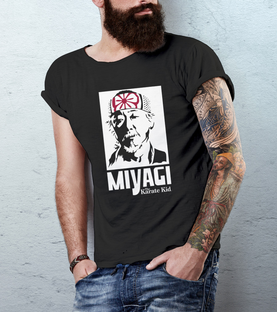 Miyagi The Karate Kid Headband Stencil T-Shirt