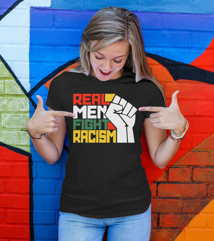 Real Men Fight Racism Silas Young Fist T-Shirt
