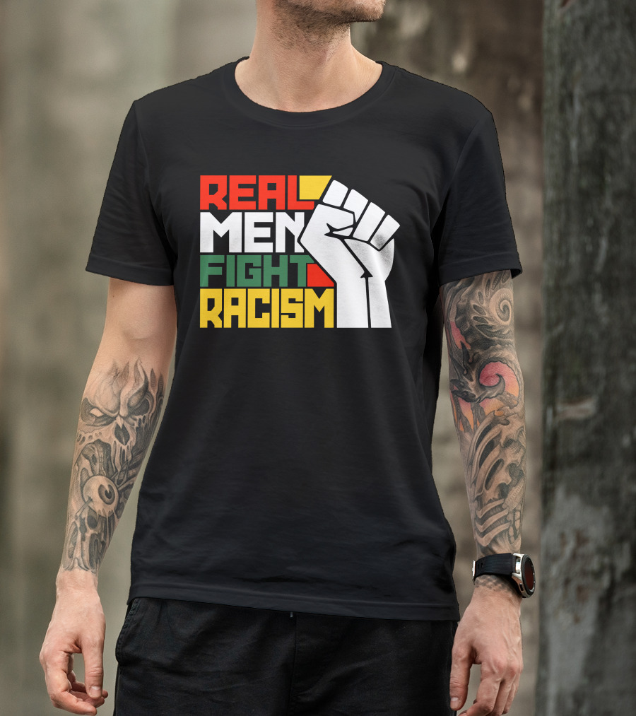 Real Men Fight Racism Silas Young Fist T-Shirt