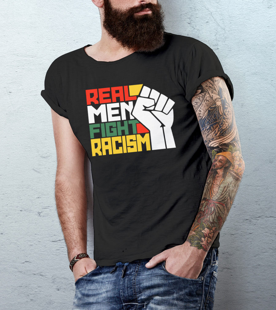 Real Men Fight Racism Silas Young Fist T-Shirt