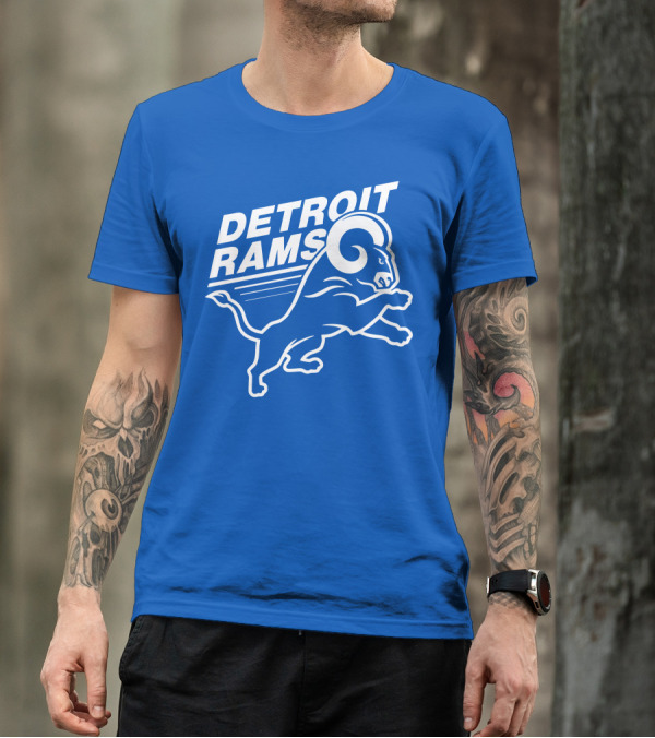 Detroit Rams Pro Sports Zone Charging Blue Ram T-Shirt