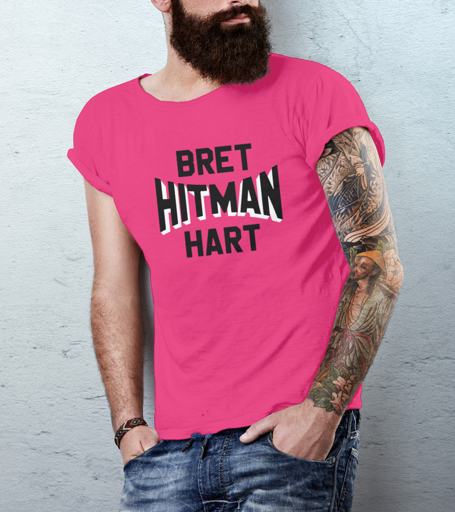 Bret Hitman Hart Retro Graphic 80s Wrestling T-Shirt