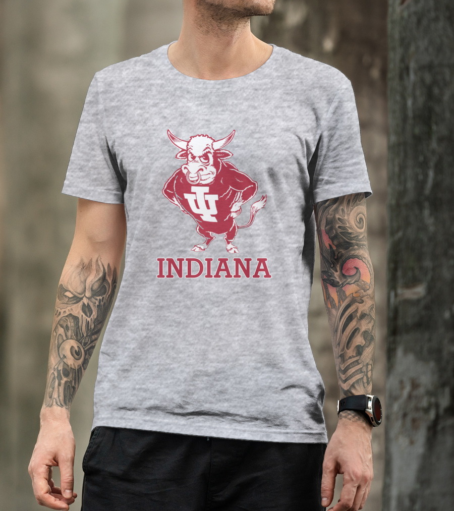 Vintage IU Hoosiers Bison Mascot Indiana T-Shirt