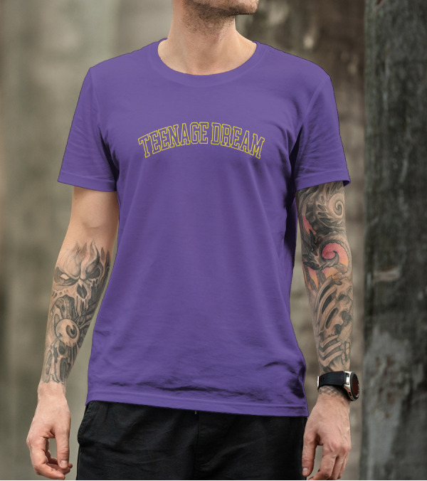 Olivia Rodrigo Teenage Dream Merch Purple Text T-Shirt