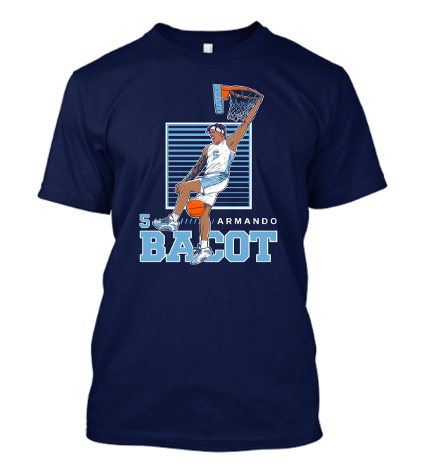 UNC Armando Bacot Dunking Number 5 T-Shirt