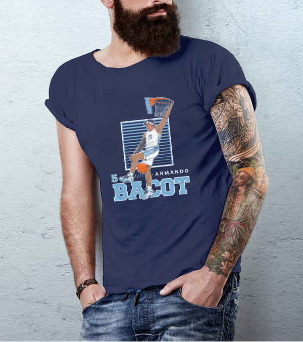 UNC Armando Bacot Dunking Number 5 T-Shirt