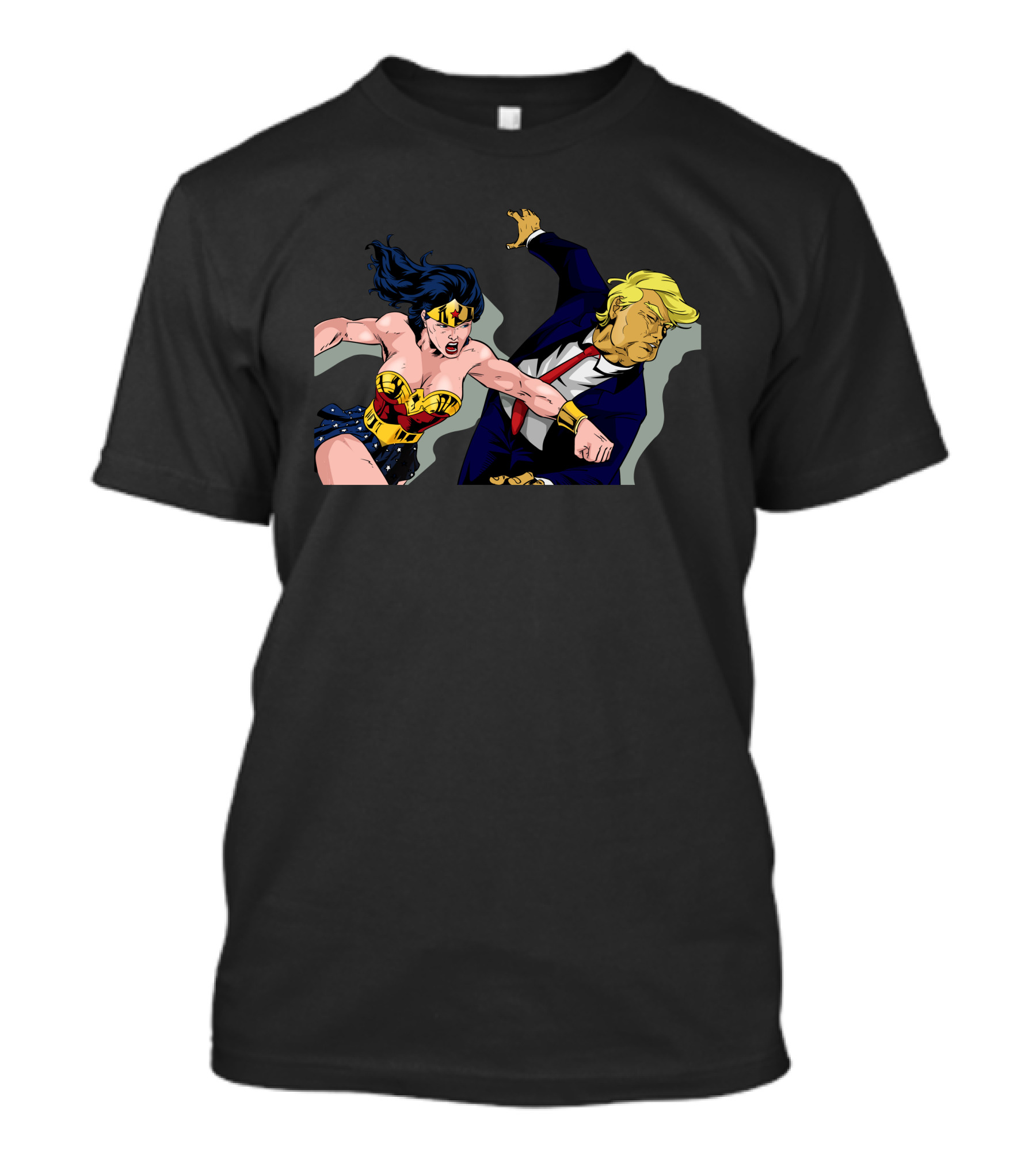 Wonder Woman Punching Donald Trump T-Shirt