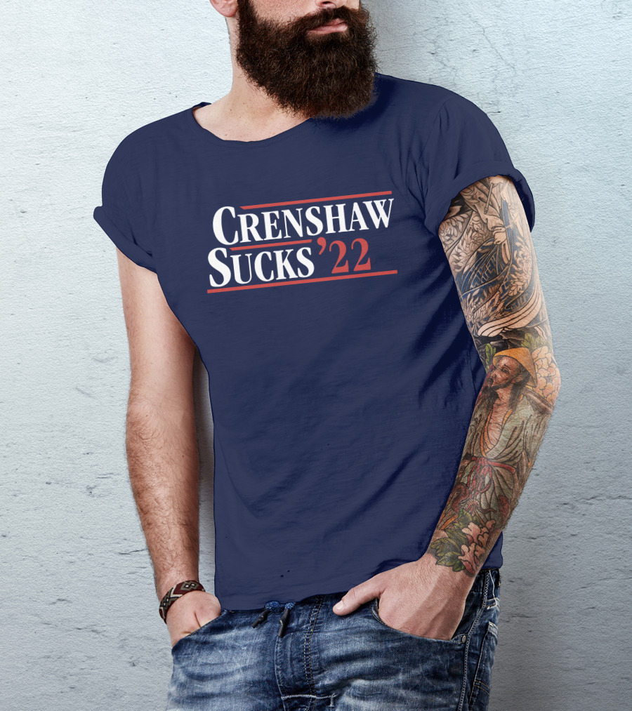 Crenshaw Sucks '22 Bold Statement Navy Blue T-Shirt