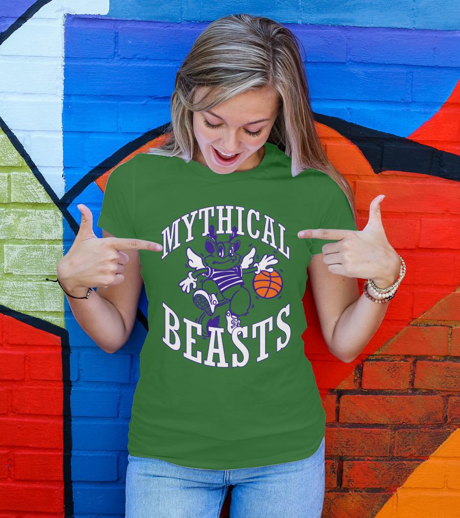 Mythical Beasts 90's B Ball Wings And Hoops T-Shirt