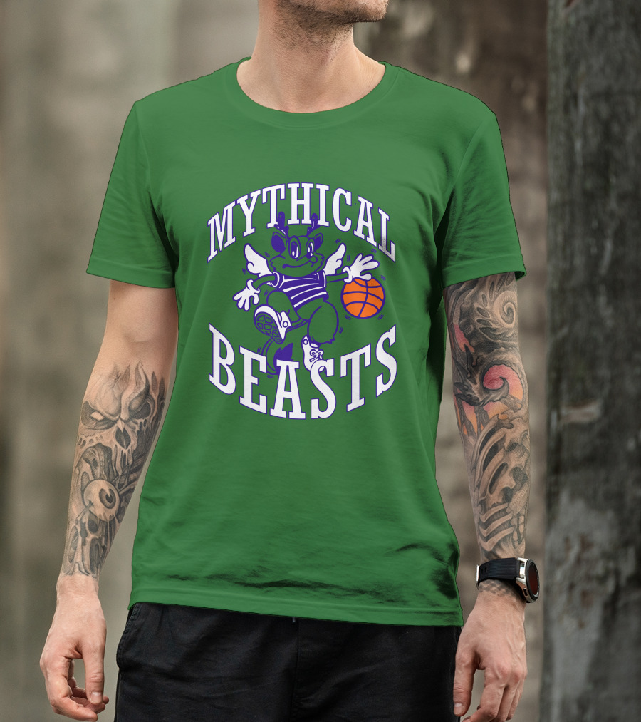 Mythical Beasts 90's B Ball Wings And Hoops T-Shirt