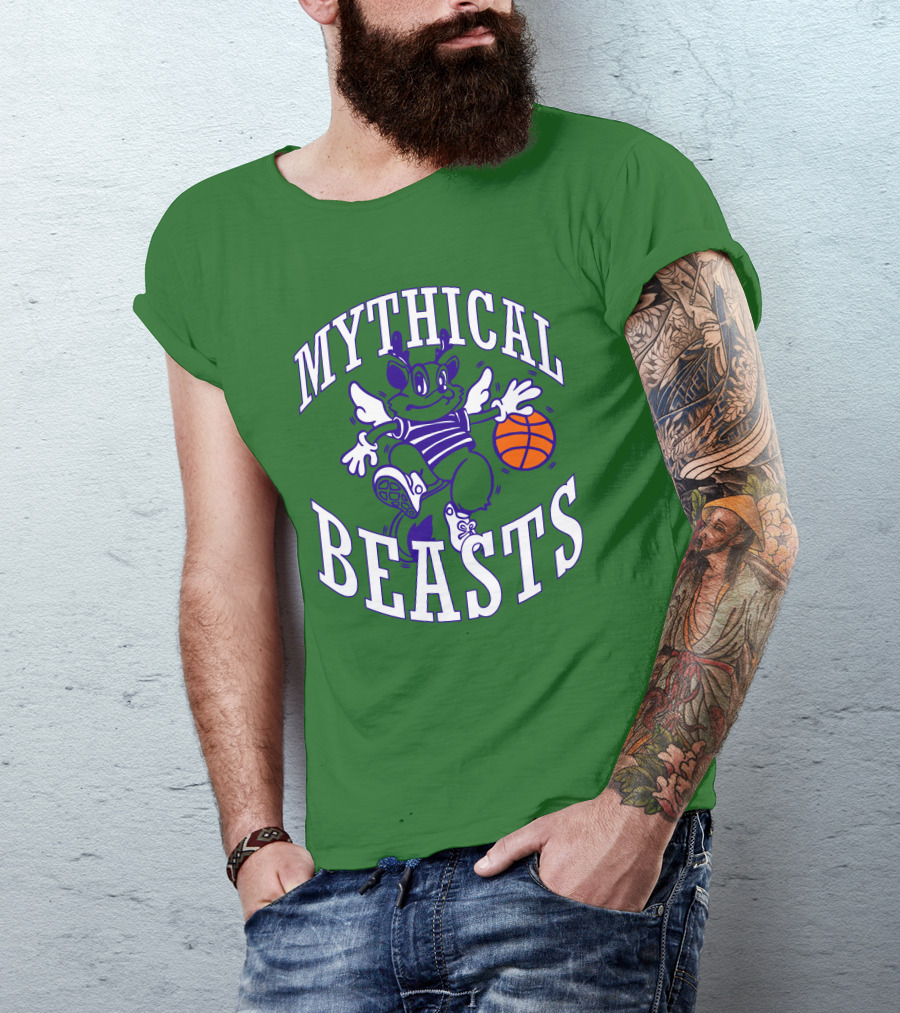 Mythical Beasts 90's B Ball Wings And Hoops T-Shirt