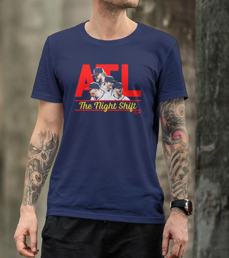 Breakingt Merch Atlanta The Night Shift Mlbpa Licensed ATL Players T-Shirt