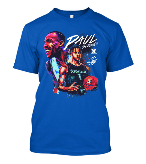 Xavier Basketball Paul Scruggs Player Commemorative Cincy Store Edition T-Shirt