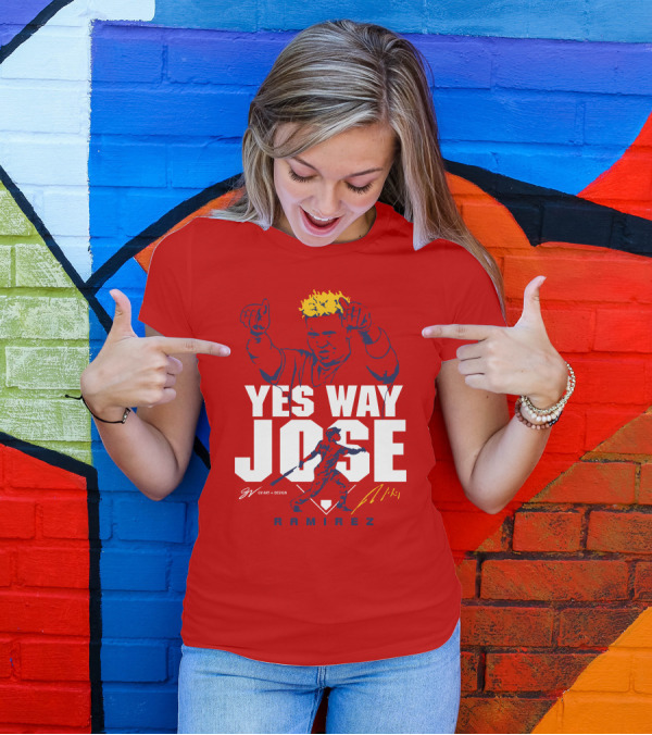 Yes Way Jose Ramirez Cleveland Guardians Nick Karns GV T-Shirt