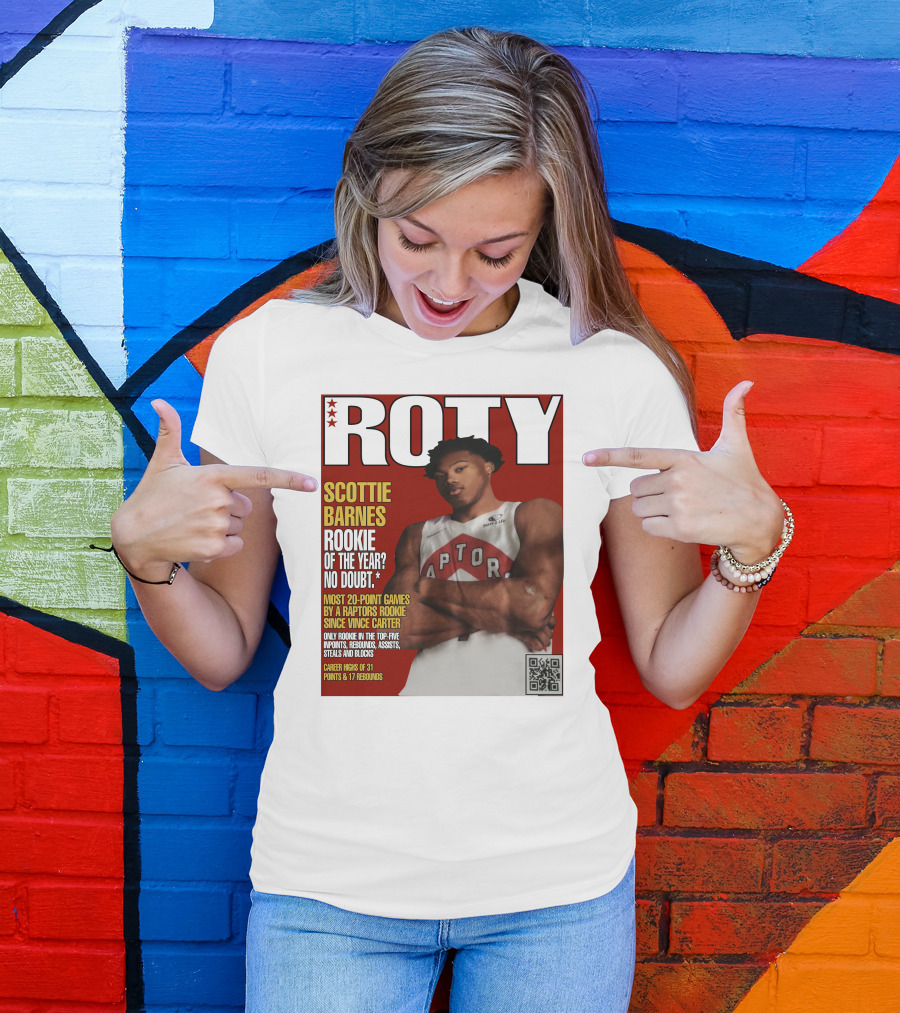 Scottie Barnes ROTY Most 20-Point Games By Raptors Rookie Since Vince Carter T-Shirt