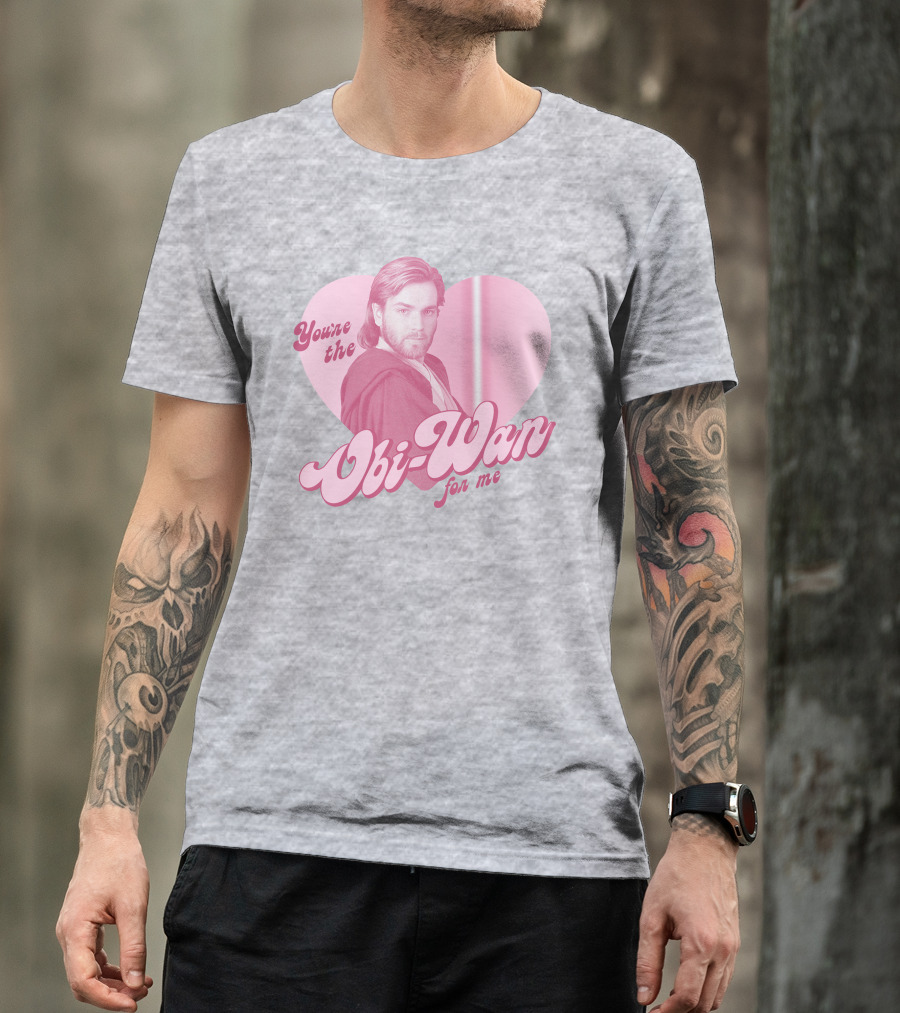 Star Wars Valentine's Day You're The Obi-Wan For Me Pink Heart T-Shirt