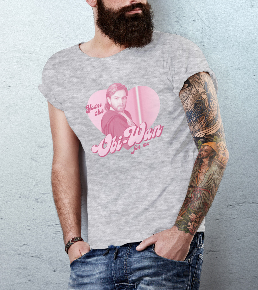 Star Wars Valentine's Day You're The Obi-Wan For Me Pink Heart T-Shirt