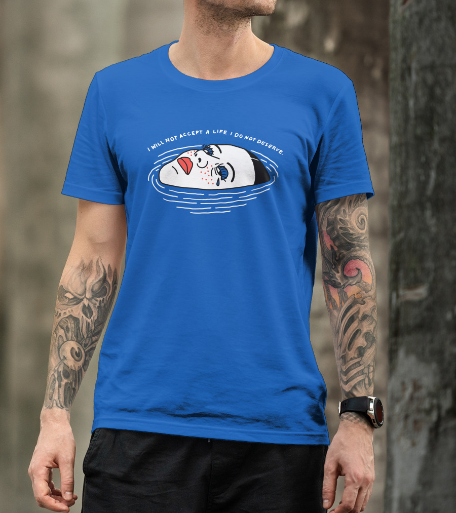 Mia Goth I Will Not Accept A Life I Do Not Deserve Floating Face T-Shirt