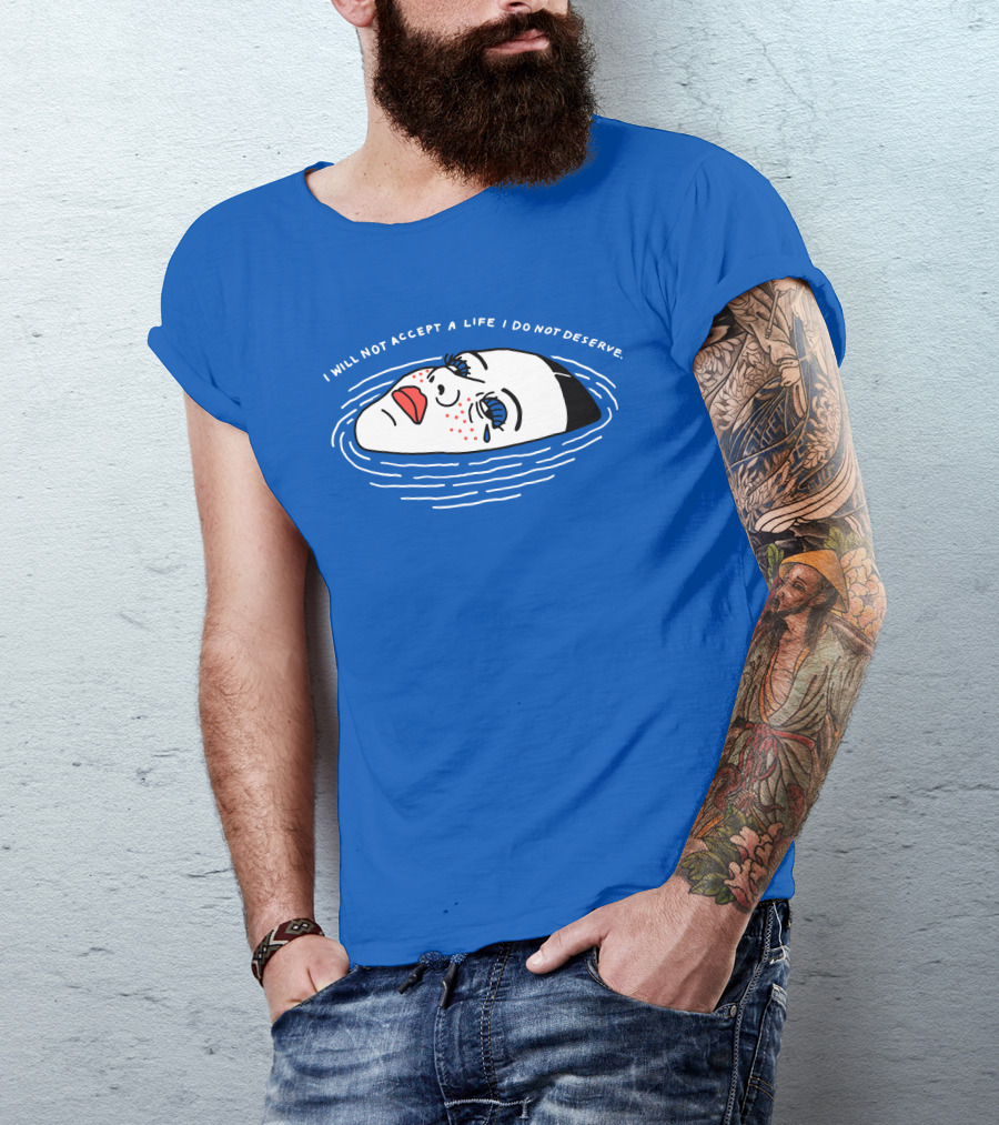 Mia Goth I Will Not Accept A Life I Do Not Deserve Floating Face T-Shirt