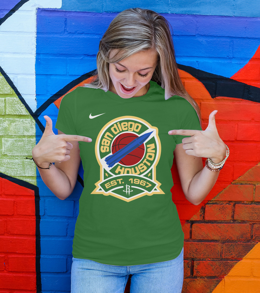 San Diego Houston Basketball Rocket Est 1967 T-Shirt