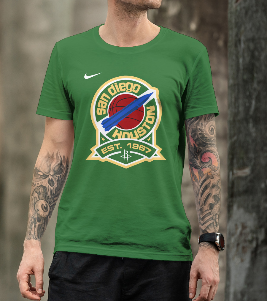 San Diego Houston Basketball Rocket Est 1967 T-Shirt