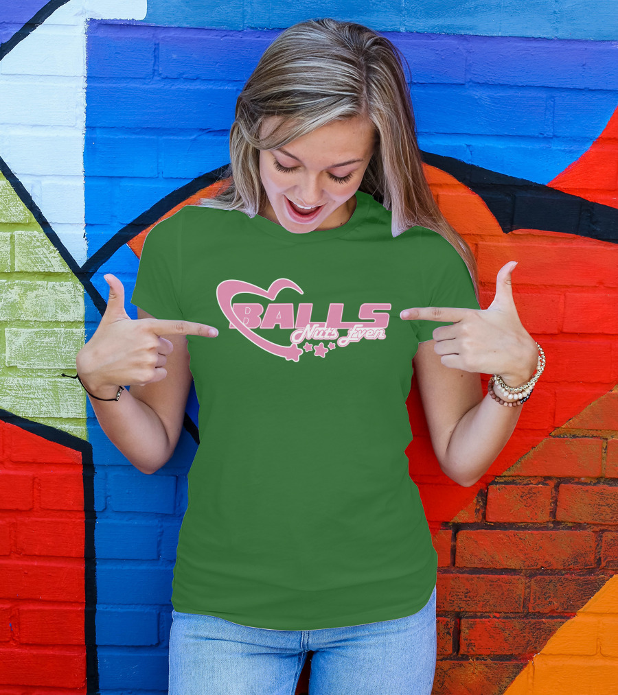 Balls Nuts Even Lucca International Pink Stars T-Shirt