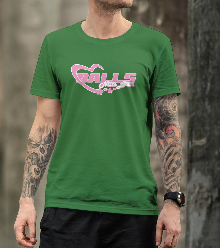 Balls Nuts Even Lucca International Pink Stars T-Shirt