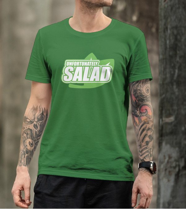 Unfortunately Salad Leaf Logo Mockup T-Shirt