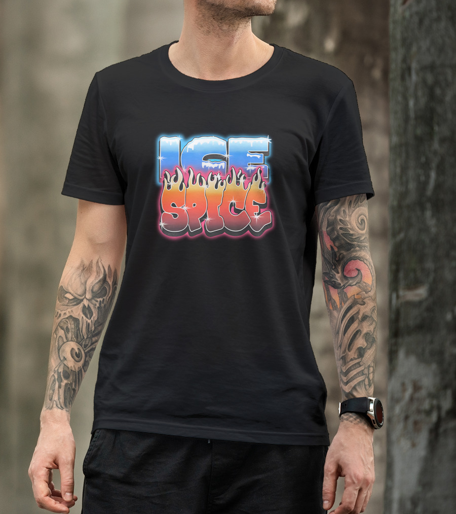 ICE SPICE Flame And Ice Contrast T-Shirt